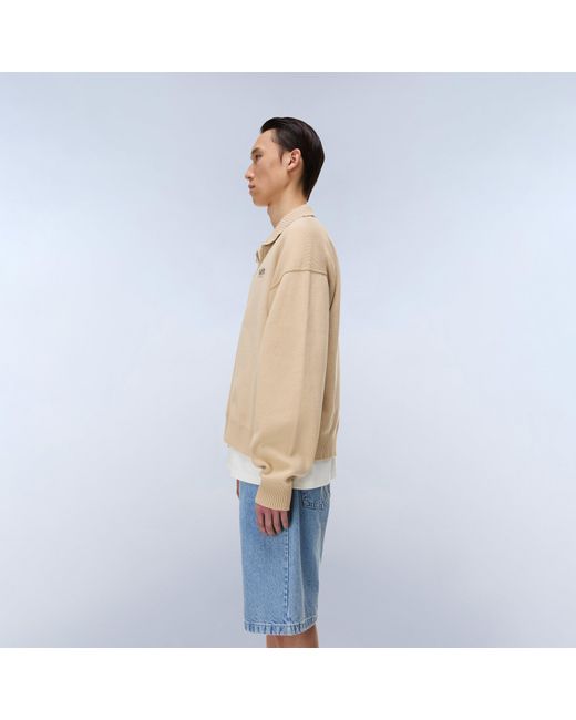 Napapijri Natural Optical Full Zip Crew Neck Jumper for men