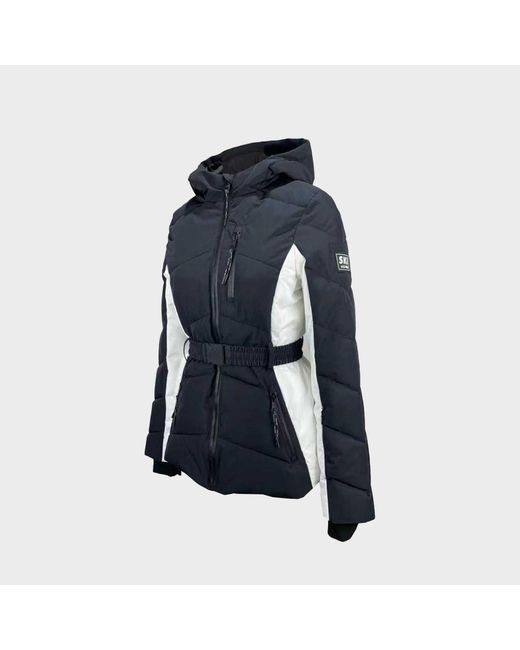 Jack Wills Blue Hooded Puffer Waterproof Windproof Insulated Ski Jacket