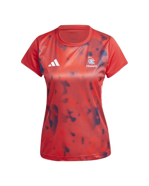 Adidas Red Short Sleeve Performance Gym Top