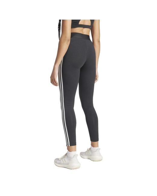 Adidas Black Essentials 3 Stripe Leggings