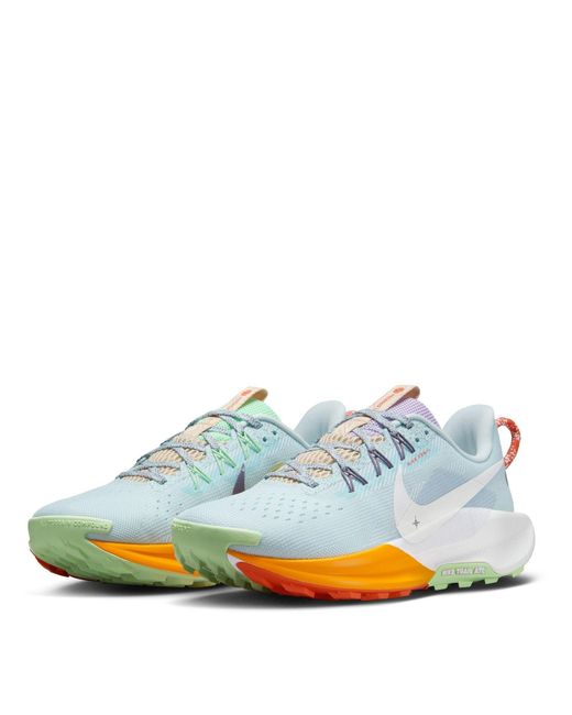 Nike Blue Reactx Pegasus Trail 5 Running Shoes