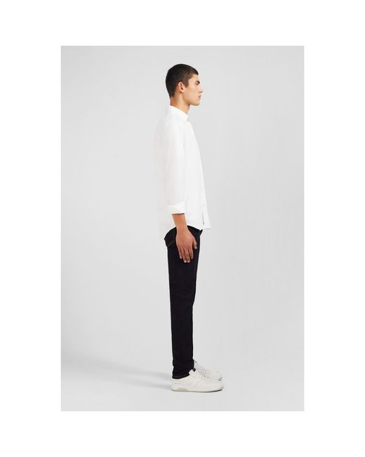 Eden Park White Pinpoint Cotton Shirt for men