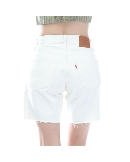 Levi's White 501 90S Shorts