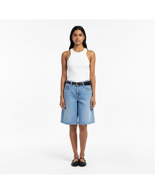Levi's Blue Baggy Dad Denim Shorts