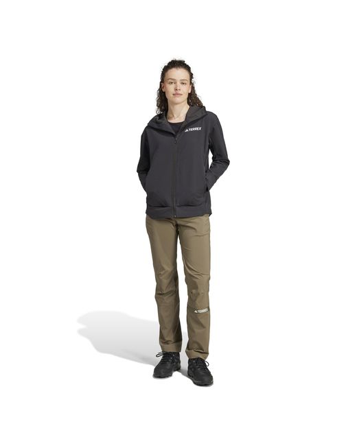 Adidas Black Terrex Multi Long Sleeve Zip Softshell Jacket