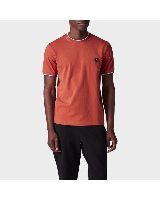 Paul Smith Orange Logo Patch T-Shirt for men