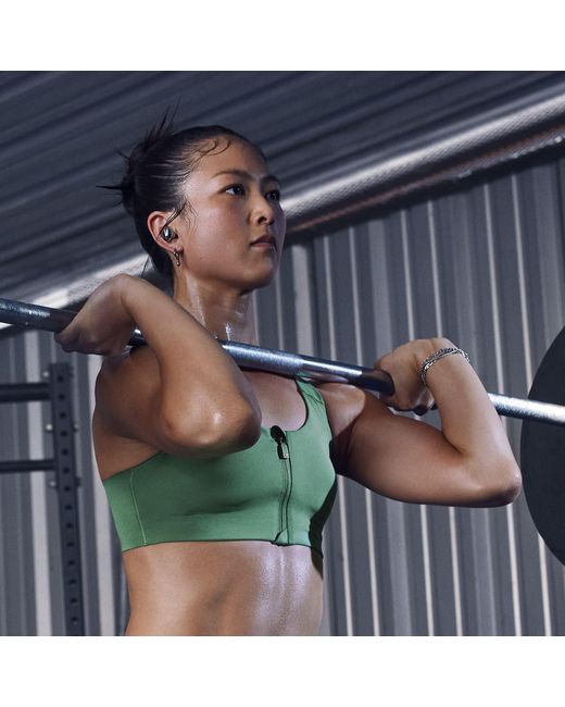 Adidas Green Lux Zipped High Impact Sports Bra