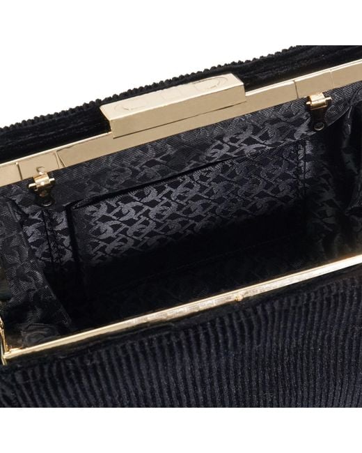 Dune Black Eclipso Textured Frame Clutch Bag
