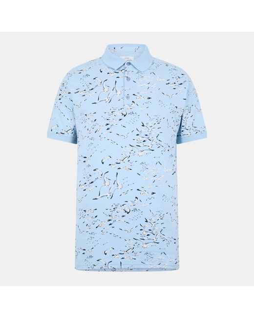 Peter Werth Blue Fleet Short Sleeve Polo Shirt for men