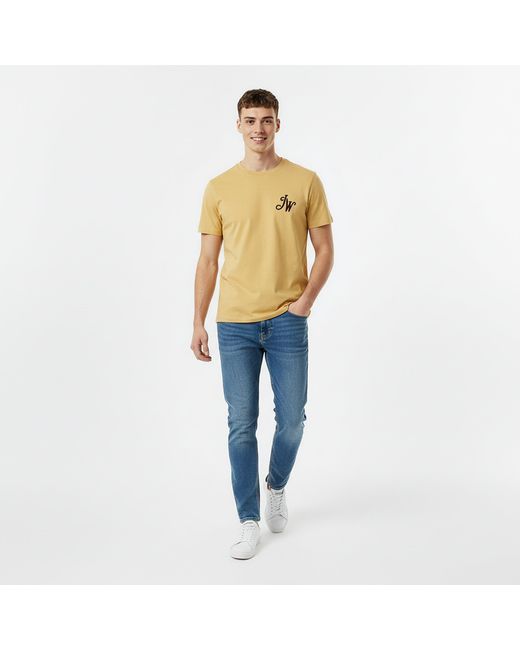 Jack Wills Yellow Jw Script Initial Regular Fit T-Shirt for men