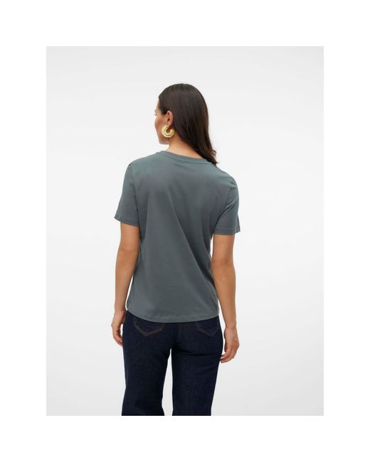 Vero Moda Green Paulina Short Sleeve T-Shirt