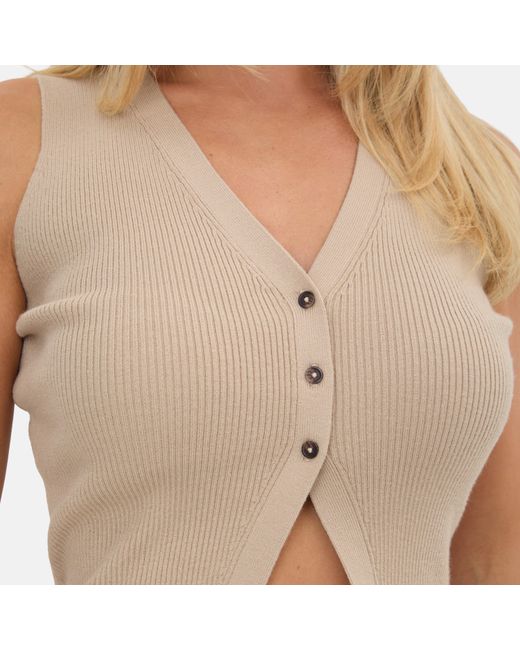 I Saw It First Natural Knitted Top And Maxi Skirt Set