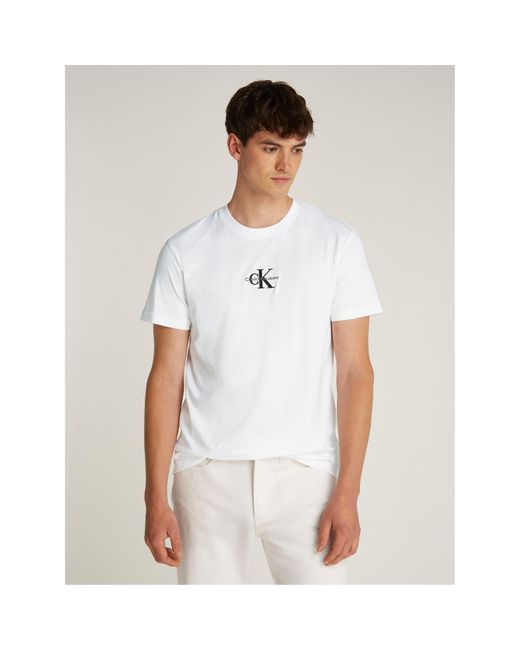 Calvin Klein White Short-Sleeved T-Shirt for men