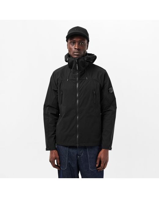 C P Company Black Pro-Tek Hooded Padded Jacket for men