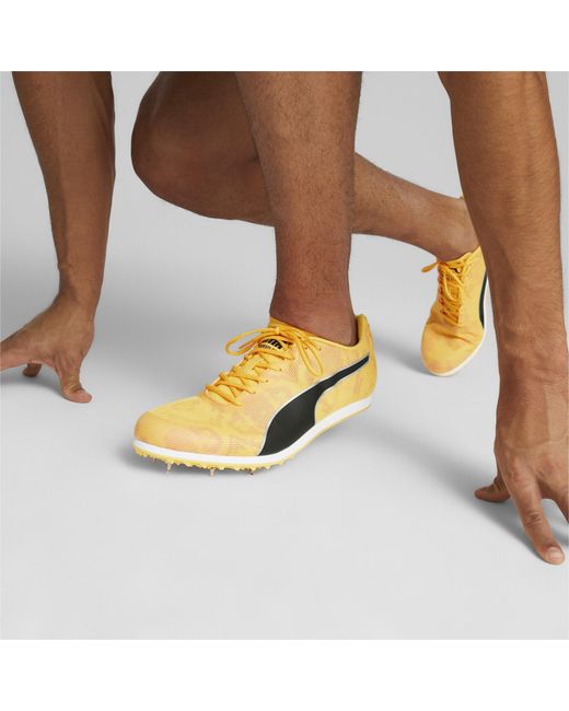 PUMA Yellow Evospeed Star 8 Track Running Spikes for men