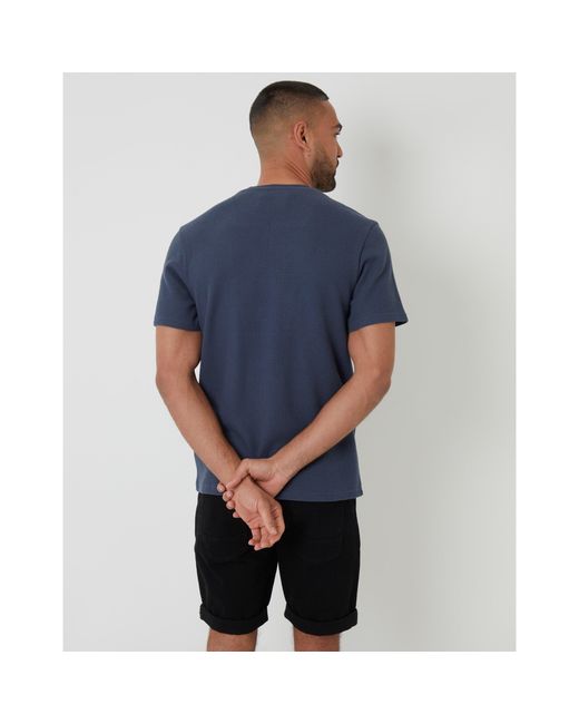 Threadbare Blue Hayfield Regular Fit T-Shirt for men