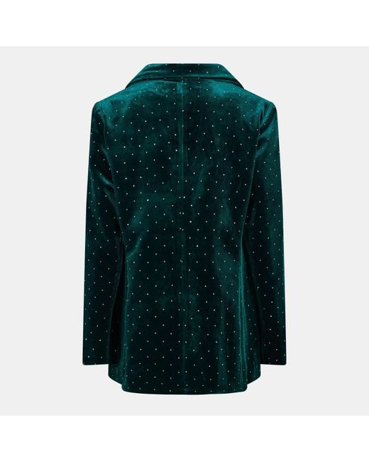Never Fully Dressed Green Velvet Blazer