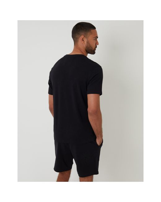 Threadbare Black Regular Fit Teewren T-Shirt for men