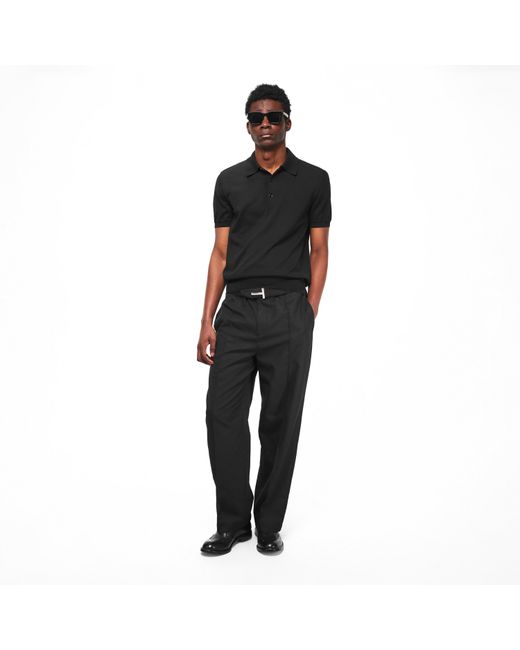 Tom Ford Black Tf Cotton Short Sleeve Polo Shirt for men