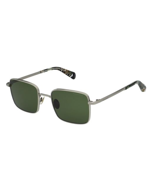 AllSaints Green Angular Square Sunglasses for men