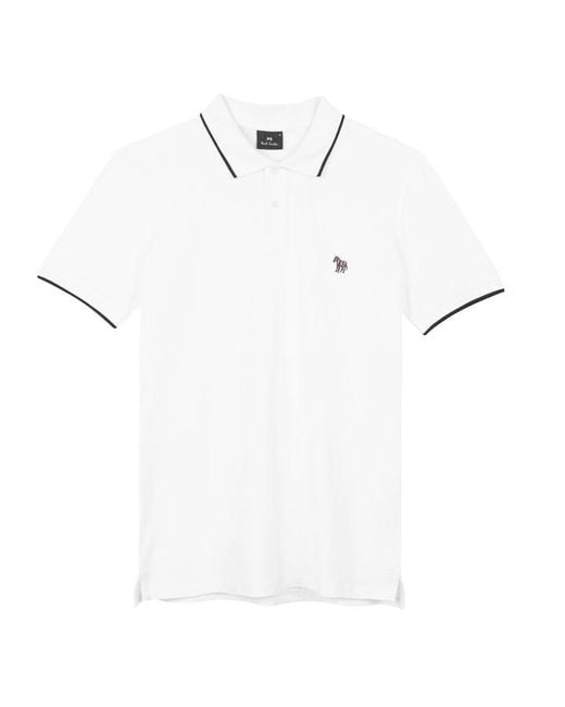 PS by Paul Smith White Zebra Tipping Shirt for men