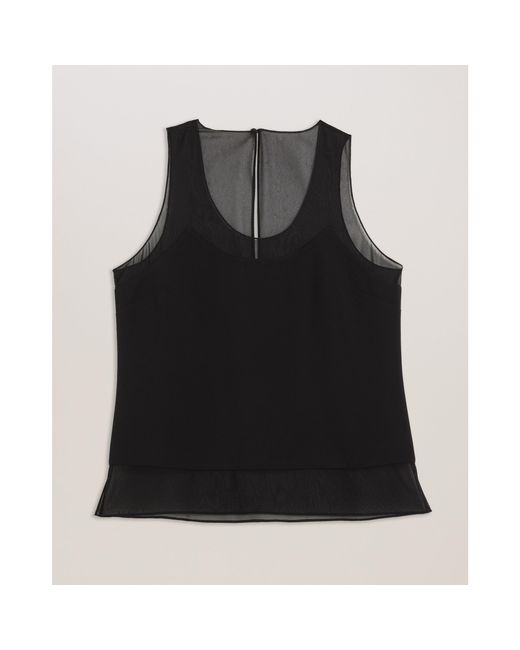 Ted Baker Black Panel Tank Top