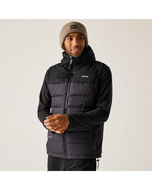 Regatta Black Aldthorn Bodywarmer Water-Repellent Insulated Sleeveless Gilet for men