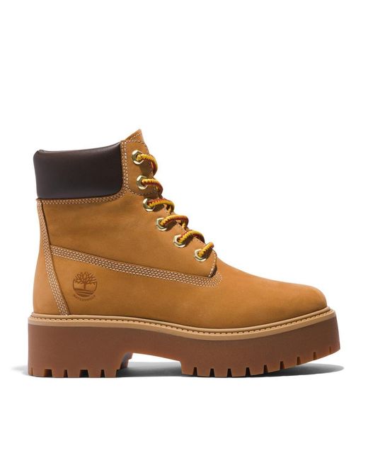 Timberland Brown Stone Street 6 Inch Lace Up Waterproof Boots