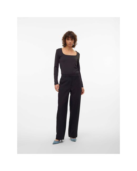 Vero Moda Black Straight Leg Trousers