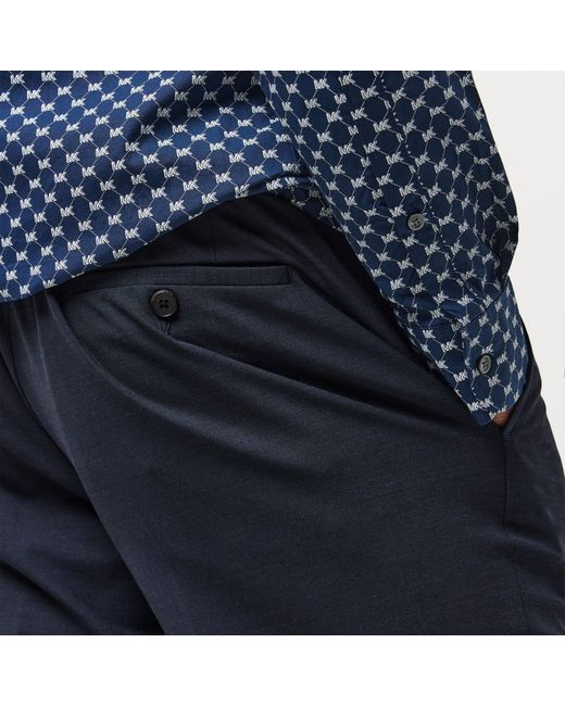 Michael Kors Blue Travel Suit Trousers for men