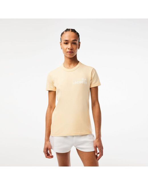 Lacoste Natural Slim Fit Organic Cotton Jersey T-Shirt