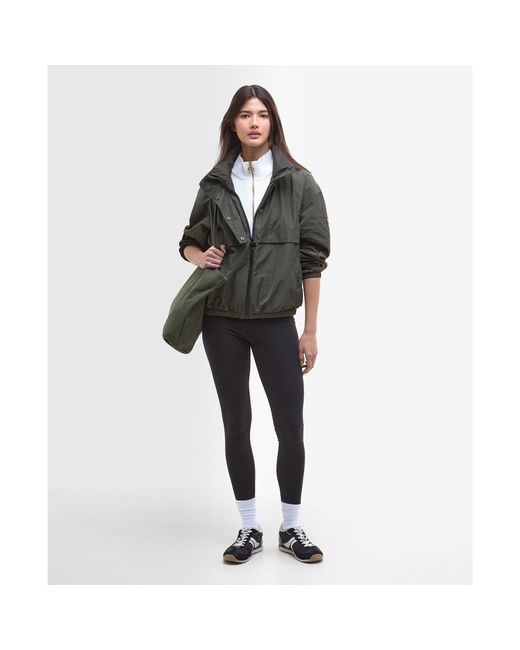 Barbour Gray Lolita Showerproof Long Sleeve Concealed Hood Rain Anorak
