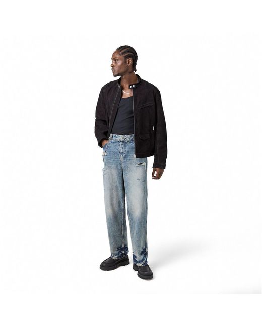 Represent Black Structured Fit Bomber Jacket for men