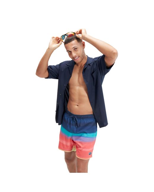 Speedo Blue Redondo Edge Volley 17 Swim Shorts for men