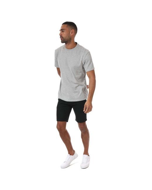 Weekend Offender Black Dillenger Cotton Twill Chino Shorts for men