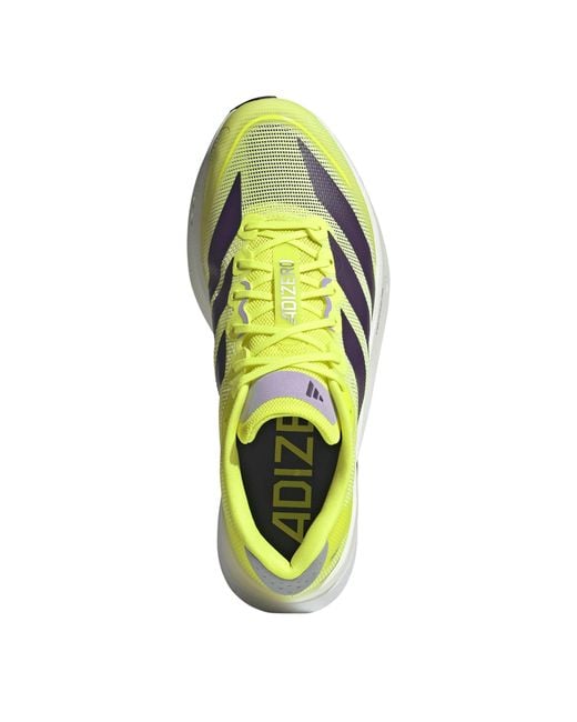 Adidas Yellow Adizero Boston 13 Road Running Shoes for men