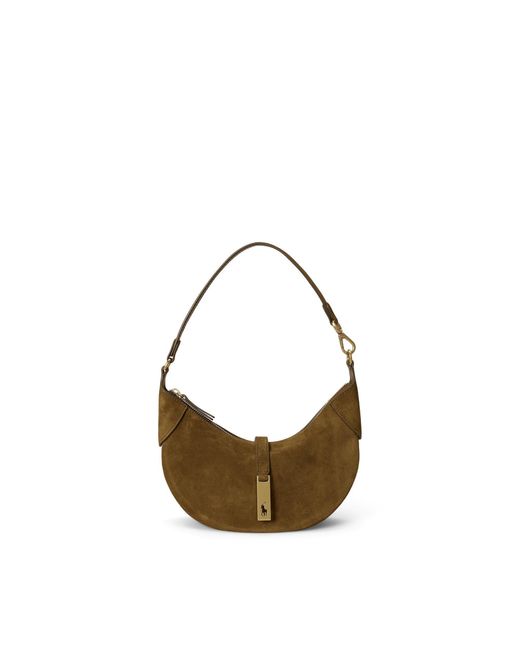 Polo Ralph Lauren Brown Calfskin Mini Shoulder Bag
