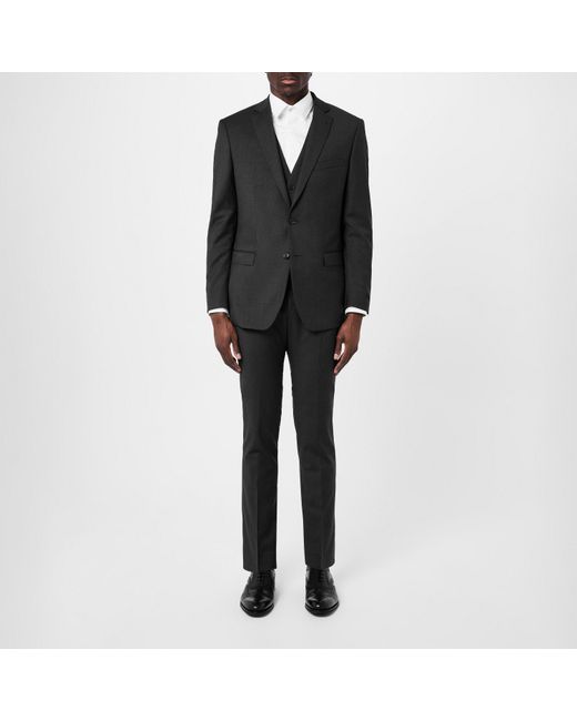 Without Prejudice Black Kilburn Slim Fit Waistcoat for men