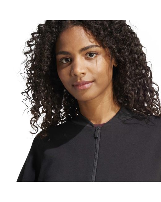Adidas Black Midweight Bomber Jacket