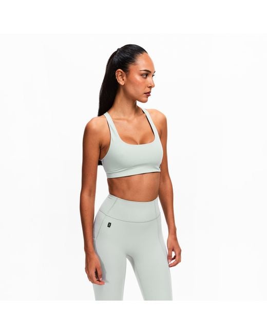 On Shoes Blue Medium Impact N Wired Sports Bra