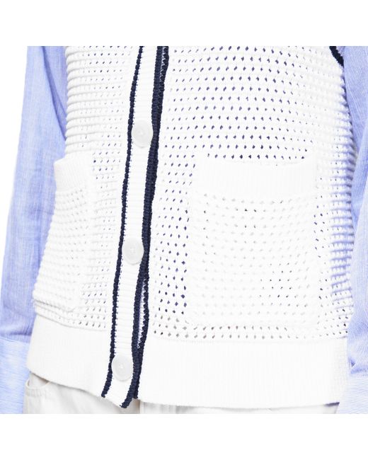 Varley White Ribbed Knitted Tank Top