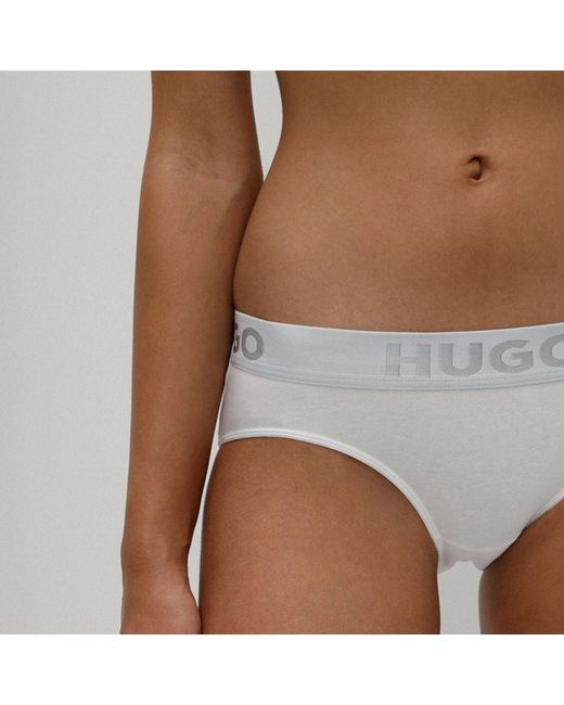 HUGO White Logo Briefs