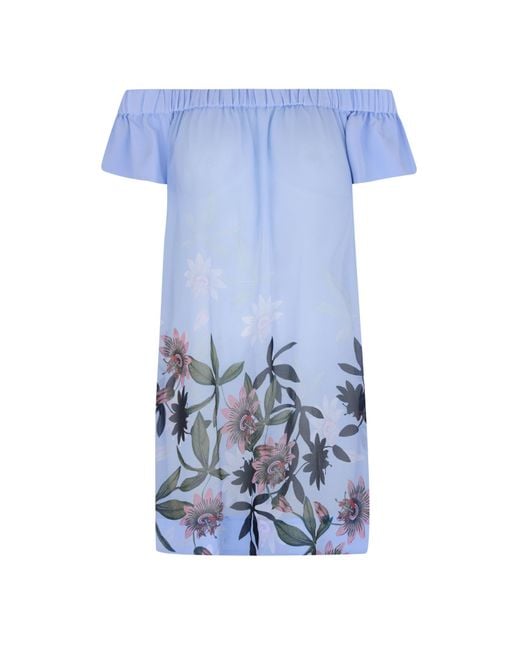 Ted Baker Blue Bardot Floral Beach Cover Up