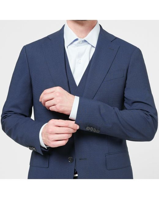 Richard James Blue Wilder Tailored Fit Suit Jacket for men