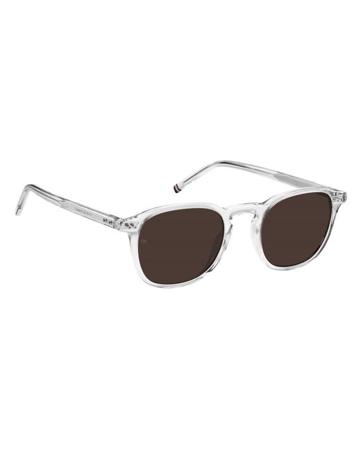 Tommy Hilfiger Brown Round Sunglasses for men