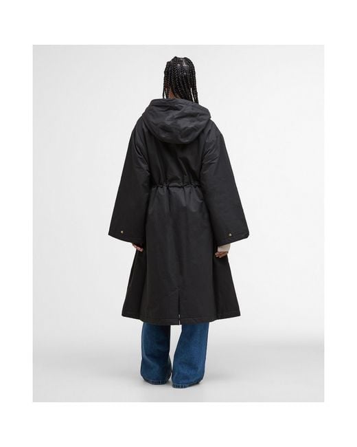 Barbour Black Dena Showerproof Hooded Long Sleeve Full Zip Rain Anorak