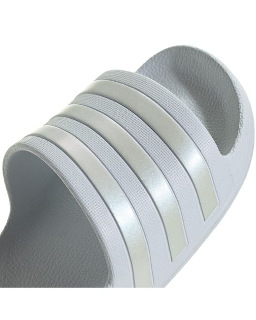 Adidas White Adilette Aqua Slide