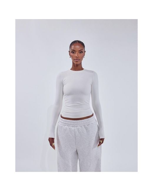 Mars the Label White Sculpt Long Sleeve Tee