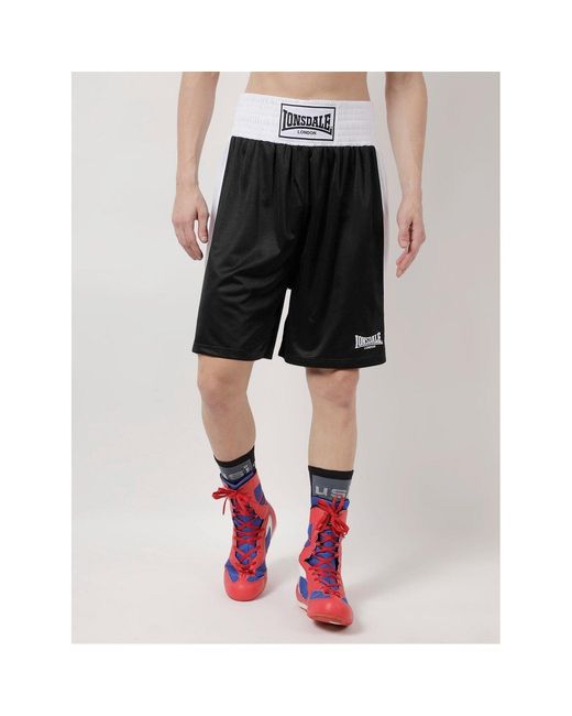 Lonsdale Black Boxing Shorts for men