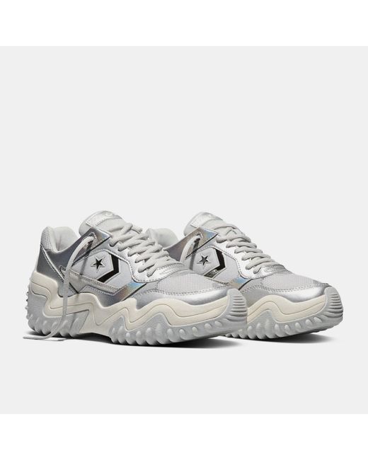 Converse Gray Wave Motion Platform Trainers